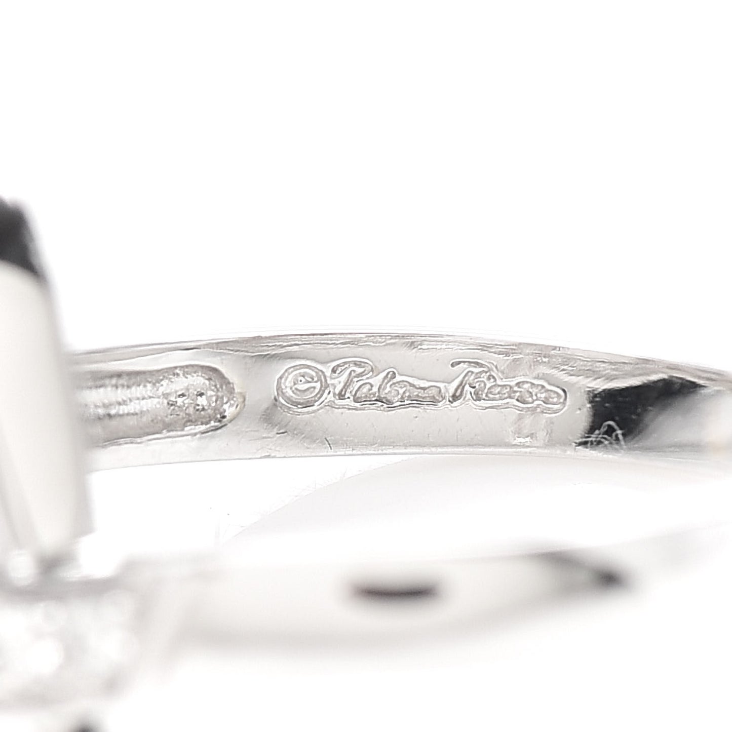 18K White Gold Diamond Paloma Picasso Loving Heart Ring 50 5.5