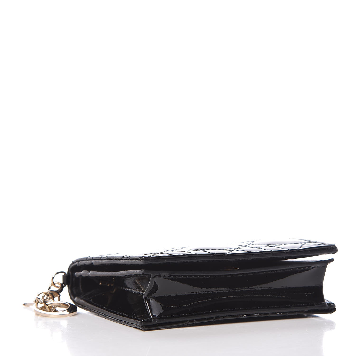Christian Dior Patent Cannage Lady Dior Mini Wallet Black 4 of 11