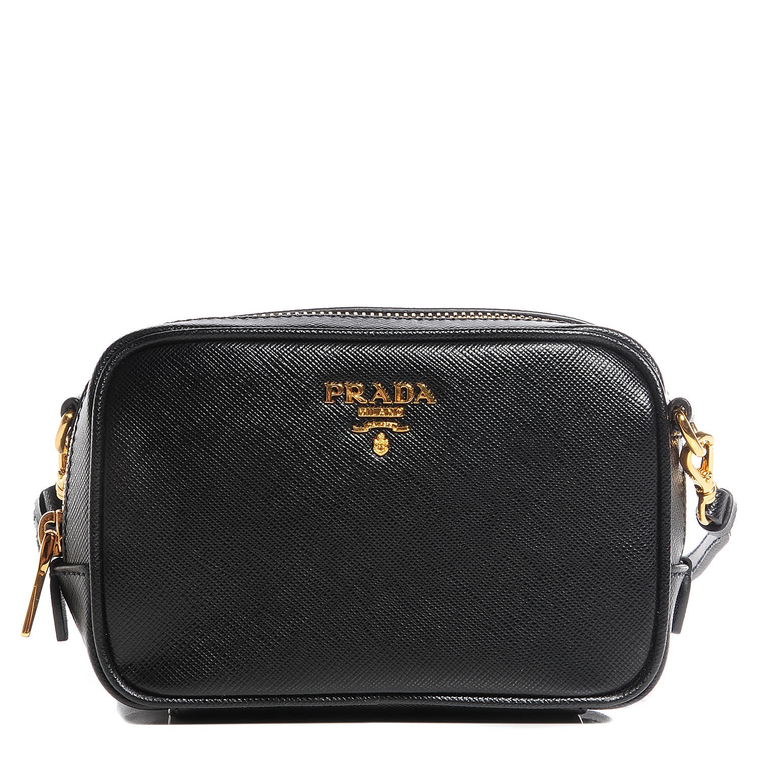Prada Saffiano Mini Camera Crossbody Bag Nero Black 1 of 10