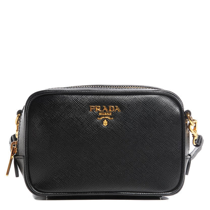 Prada Saffiano Mini Camera Crossbody Bag Nero Black 1 of 10