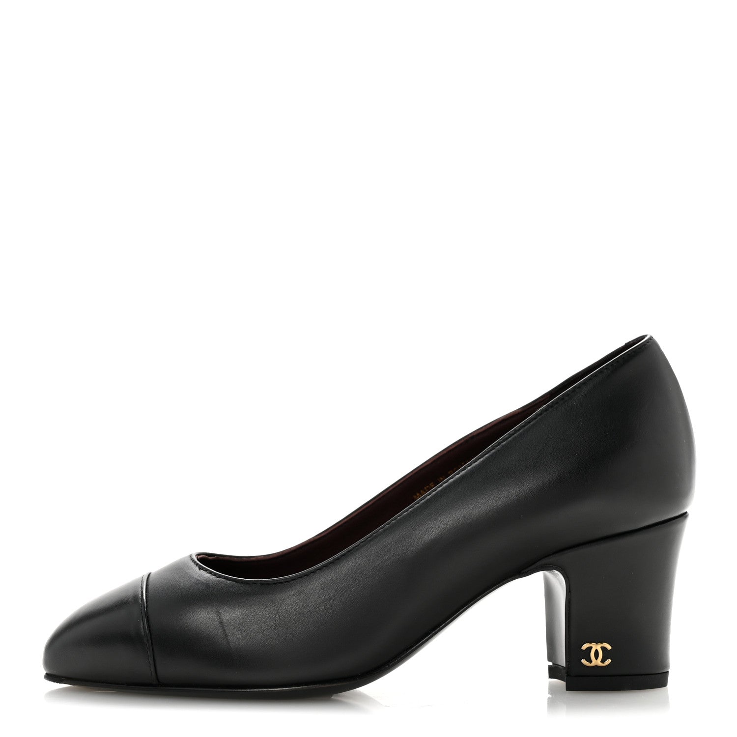 Chanel Lambskin Cap Toe CC Uniform Pumps 35 Black 1 of 11