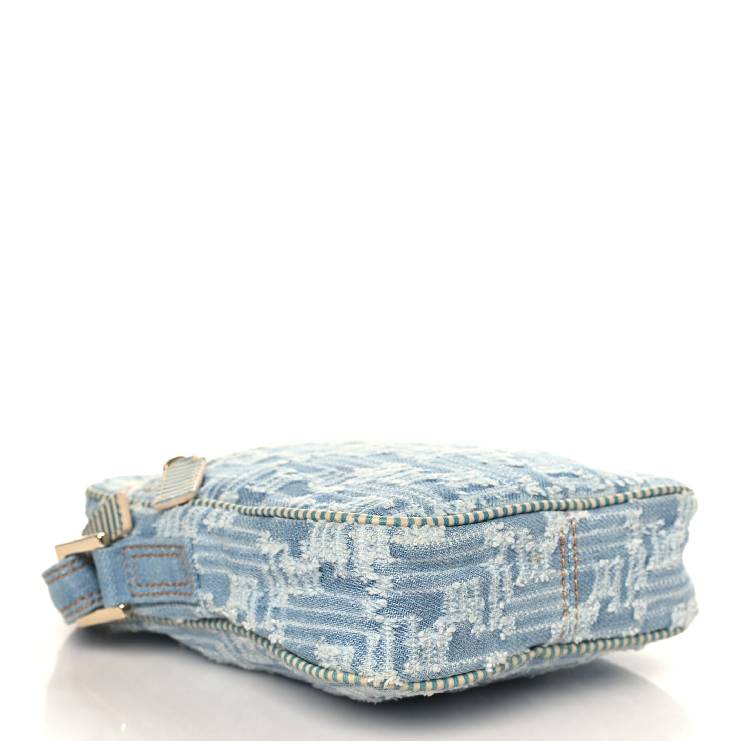 Denim Zucca Small Crossbody Bag Blue