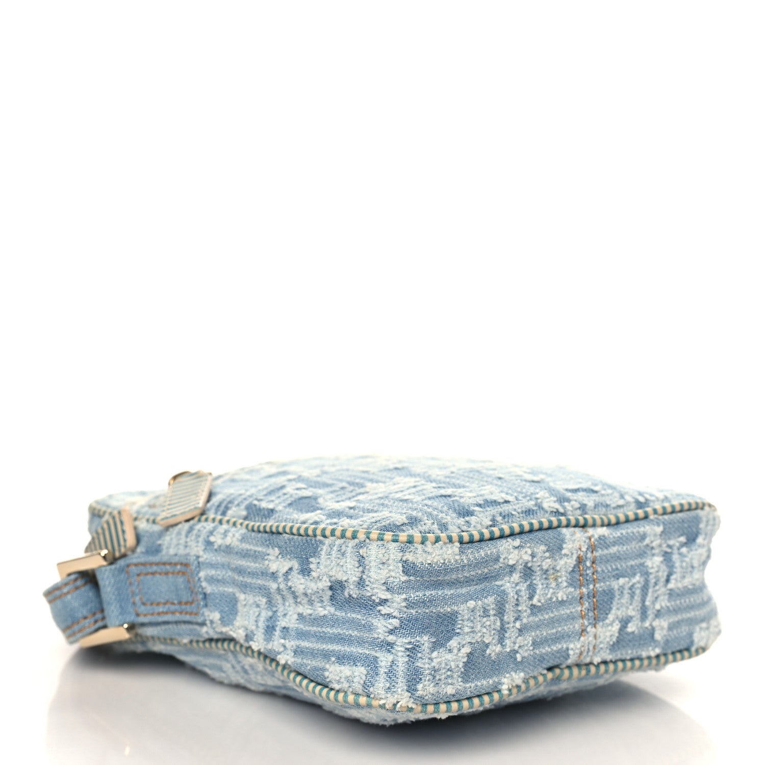 Fendi Denim Zucca Small Crossbody Bag Blue 3 of 8