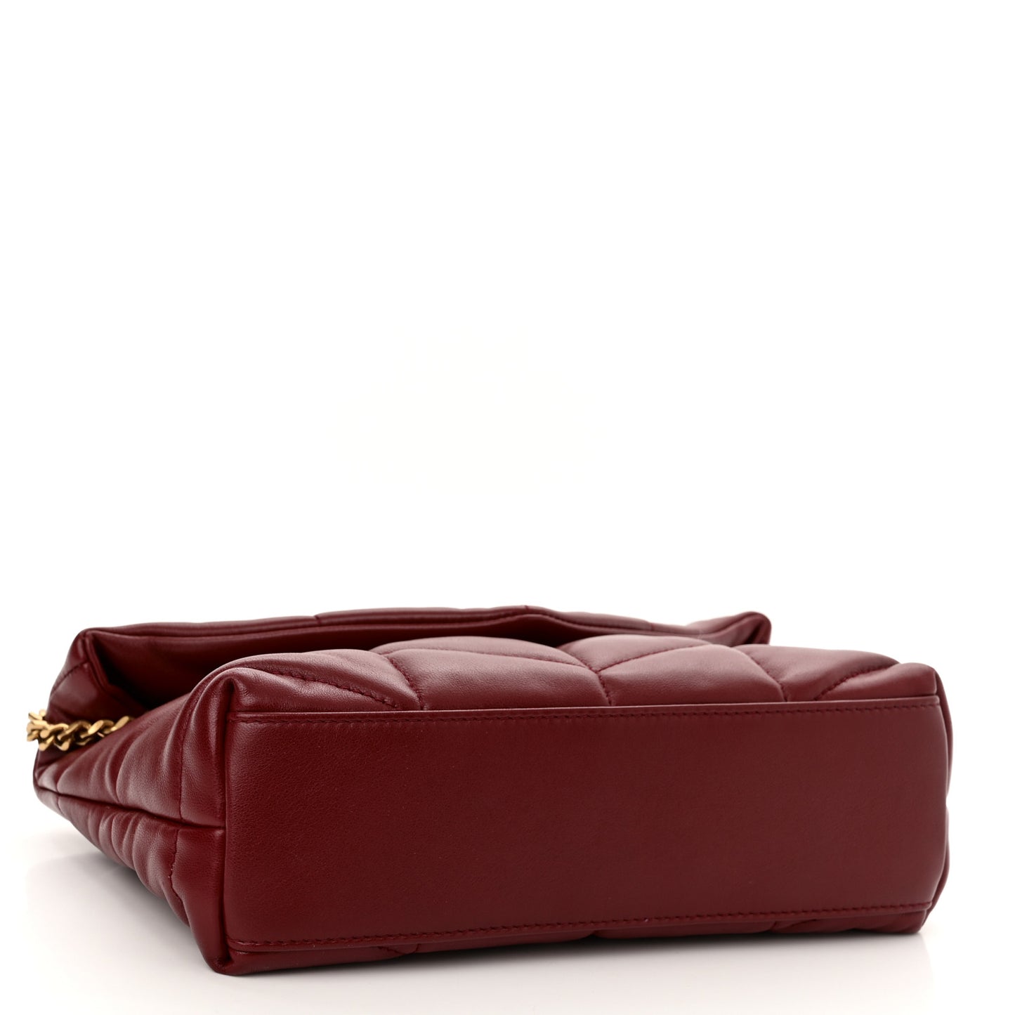 Lambskin Quilted Mini Loulou Puffer Monogram Chain Satchel Red