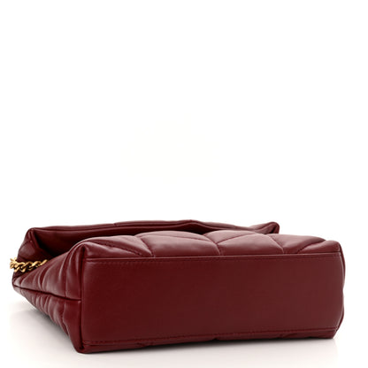 Saint Laurent Lambskin Quilted Mini Loulou Puffer Monogram Chain Satchel Red 4 of 11