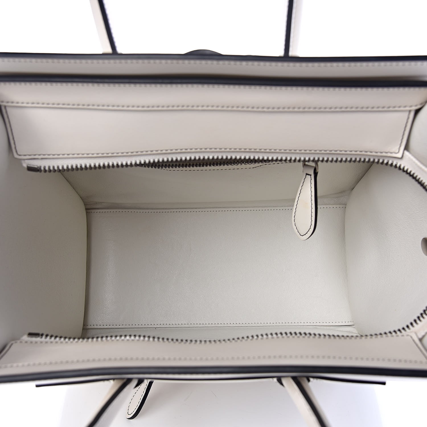 Celine Satin Calfskin Micro Debossed Luggage White 5 of 13