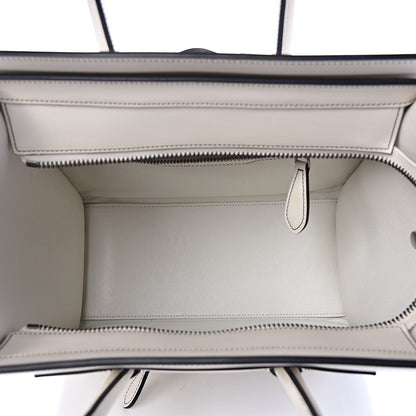 Celine Satin Calfskin Micro Debossed Luggage White 5 of 13