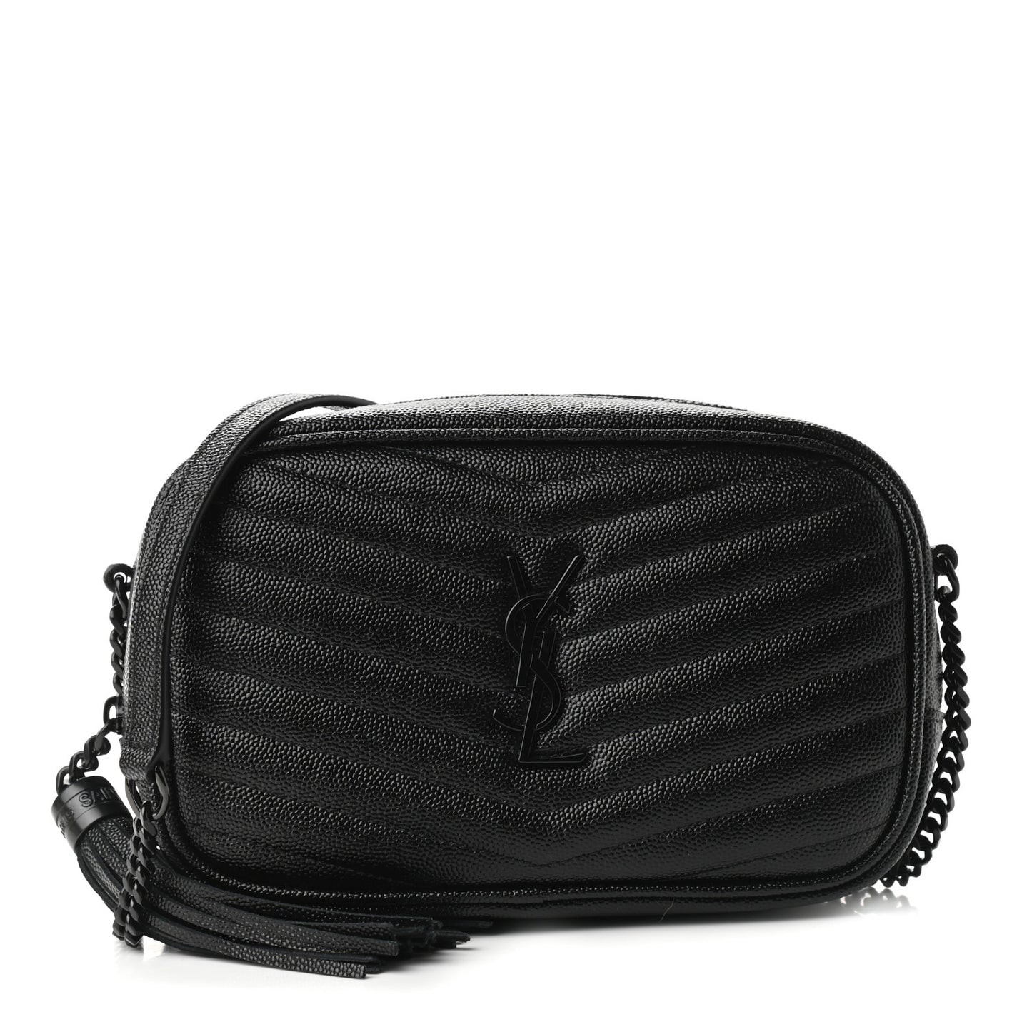 Grain De Poudre Matelasse Monogram Mini Lou Camera Bag Black