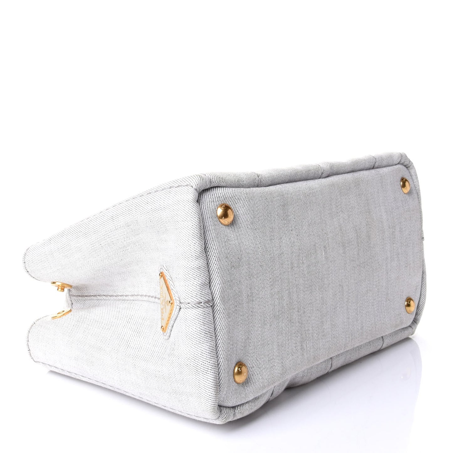 Denim Small Logo Tote Bianco