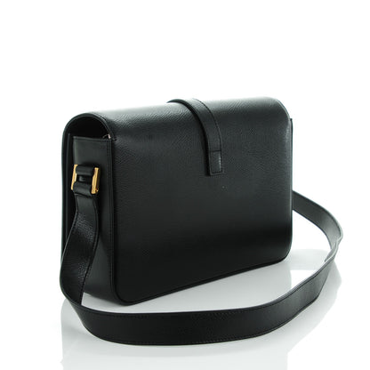Saint Laurent Textured Calfskin Medium Classic Monogram Universite Bag Black 3 of 6