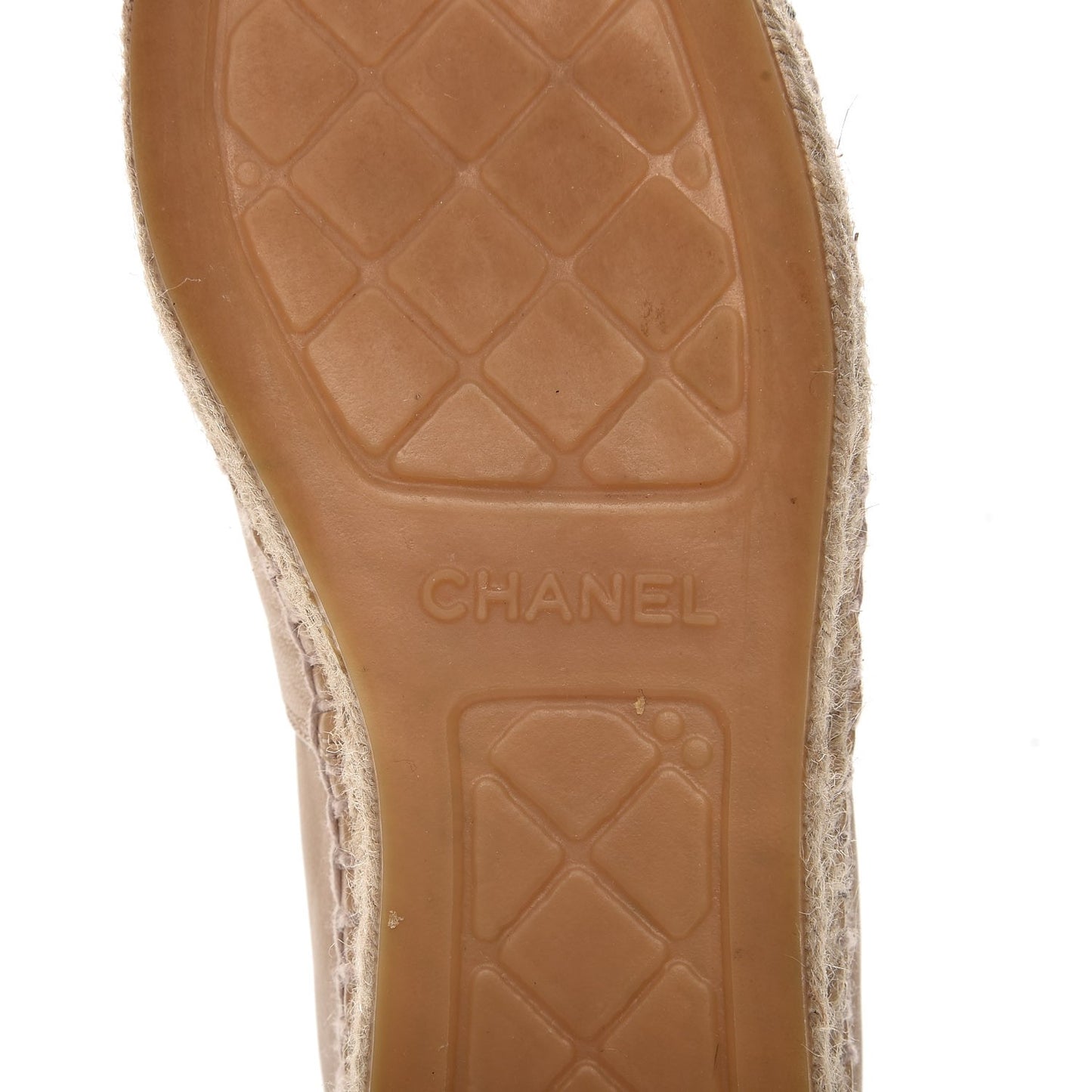 Lambskin CC Espadrilles 37 Beige Black