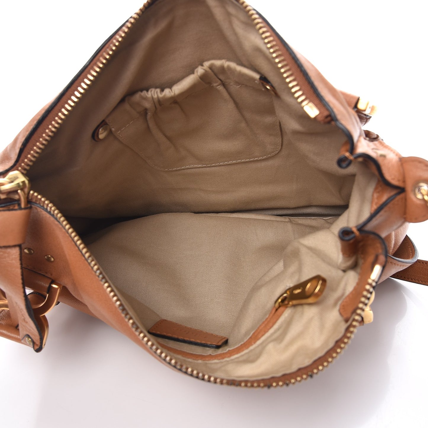 Calfskin Embroidered Medium Marcie Satchel Tan