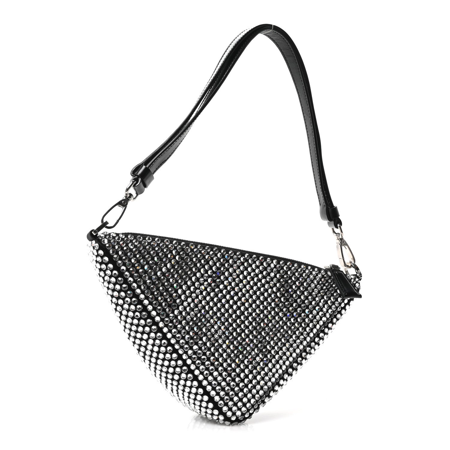 Prada Satin Crystal Triangle Pouch Cristal 3 of 11