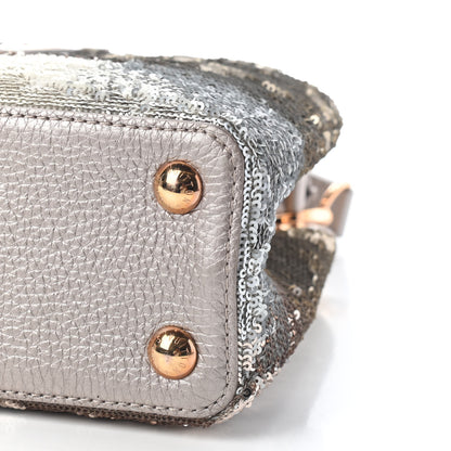 Louis Vuitton Sequins Metallic Taurillon Capucines BB Beige 8 of 8