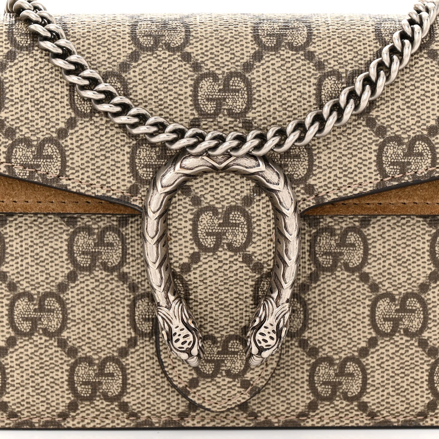 GG Supreme Monogram Super Mini Dionysus Shoulder Bag Taupe