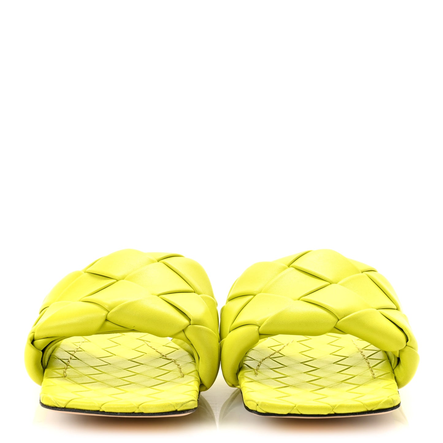 Nappa Maxi Intrecciato Lido Flat Sandals 41 Kiwi