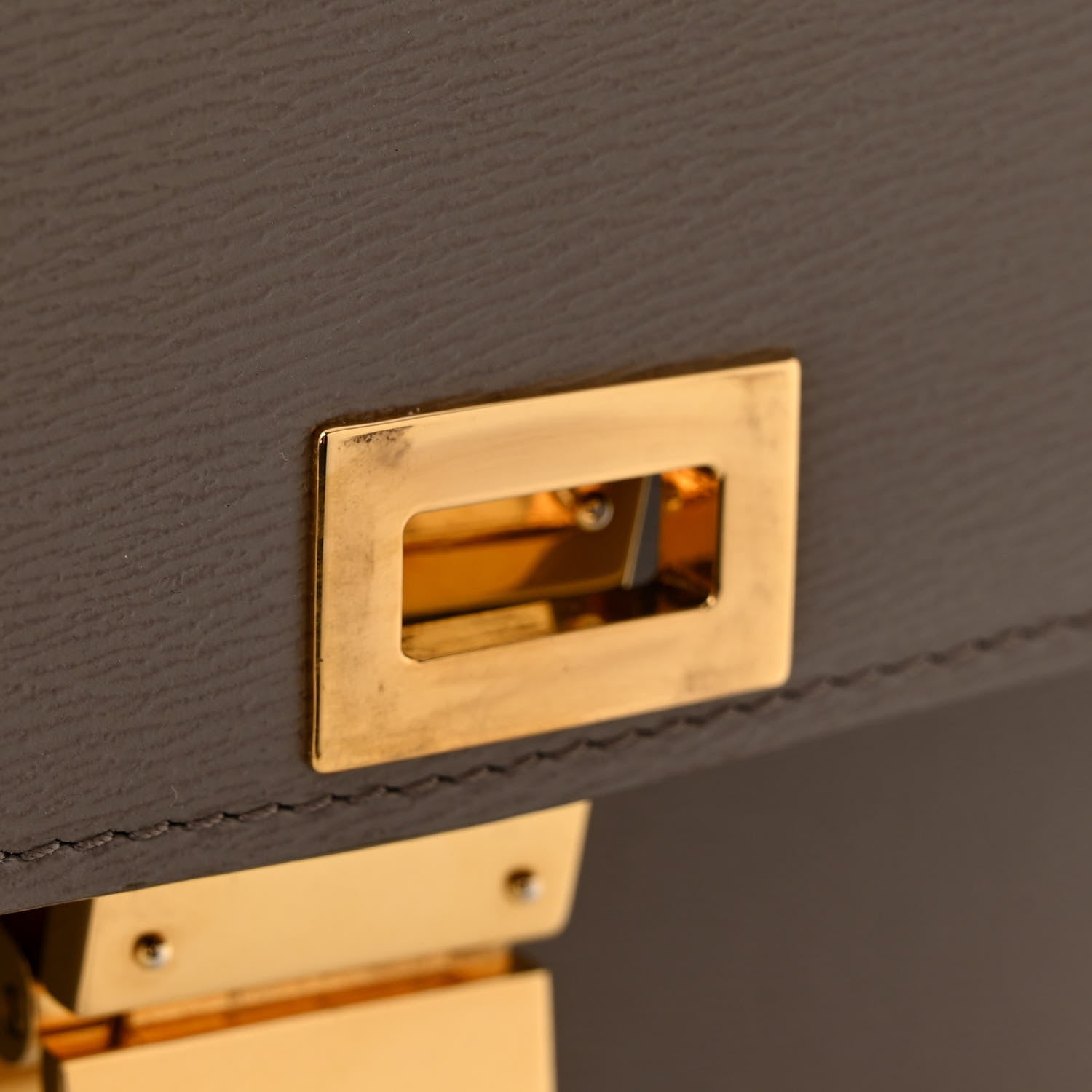 Celine Liege Calfskin Medium Classic Box Flap Bag Souris 12 of 13