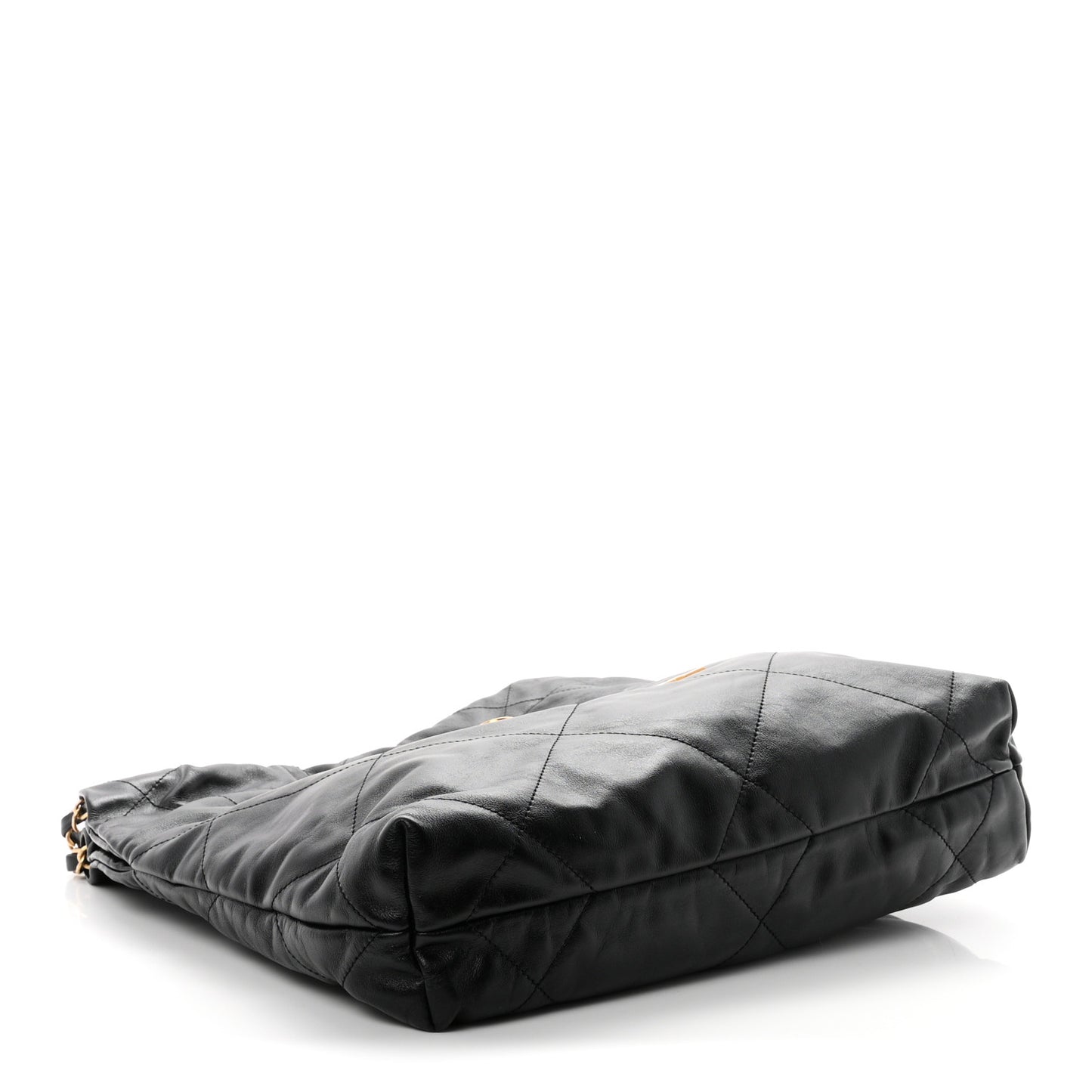 Shiny Calfskin Quilted Small Chanel 22 Black