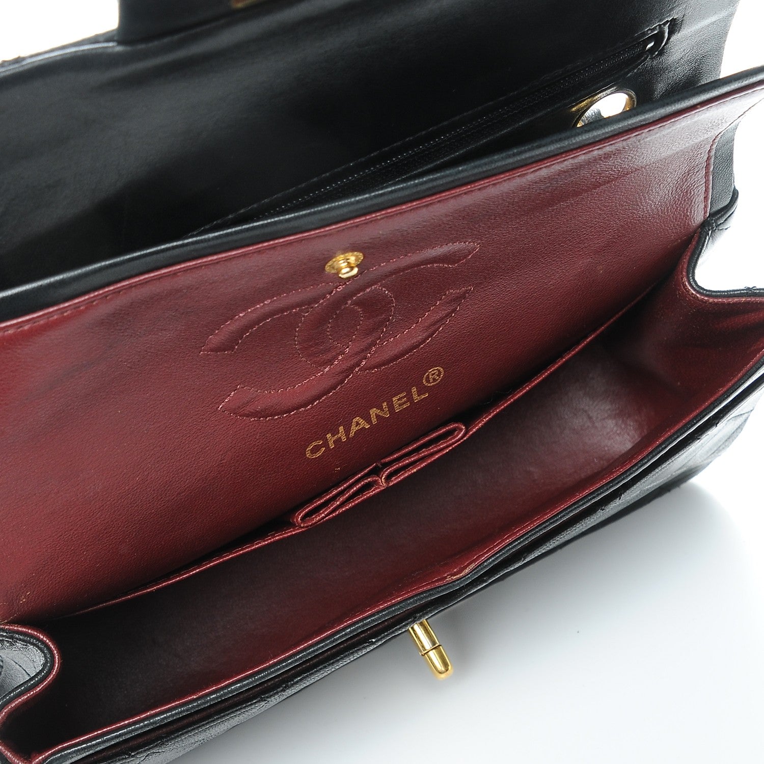 Chanel Lambskin Quilted Small Double Flap Black 5 of 9