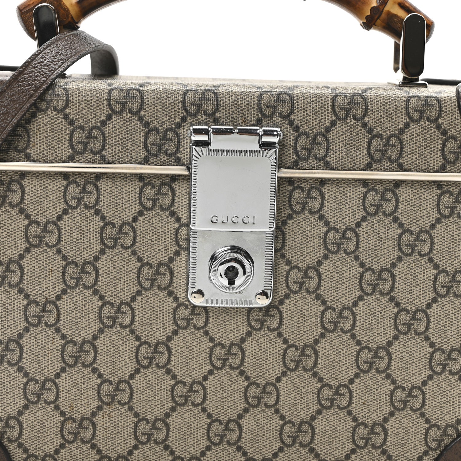 Gucci GG Supreme Monogram Globe-Trotter Beauty Case Brown 8 of 10