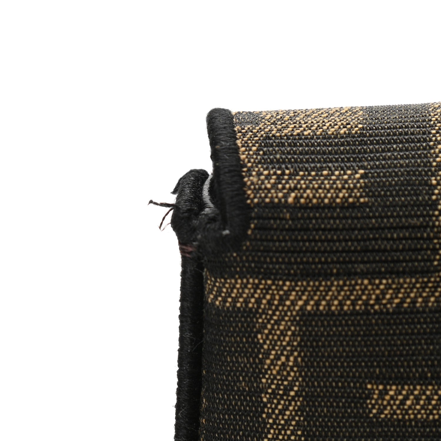 Fendi Fabric Jacquard FF 1974 Nano Baguette Charm Tobacco Moro Black 11 of 12