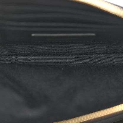 Saint Laurent Grained Lambskin Quilted Mini Becky Double Zip Bag Black 5 of 15