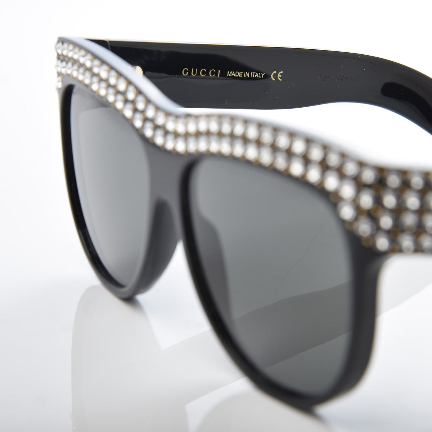 Acetate Crystal Sunglasses GG0147S Black