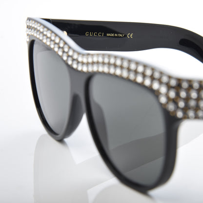 Gucci Acetate Crystal Sunglasses GG0147S Black 6 of 8