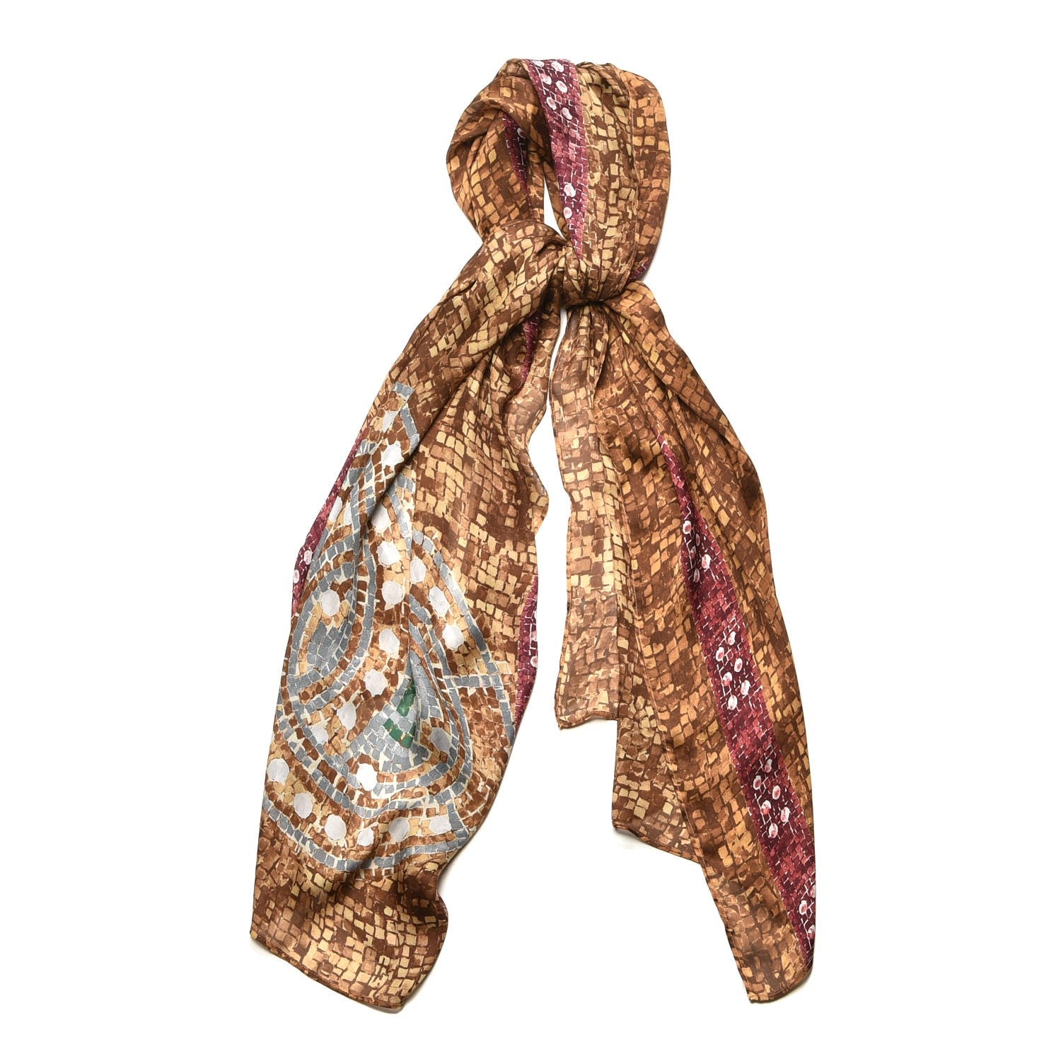 Chanel Silk Mosaic CC Logo Scarf 1 of 5