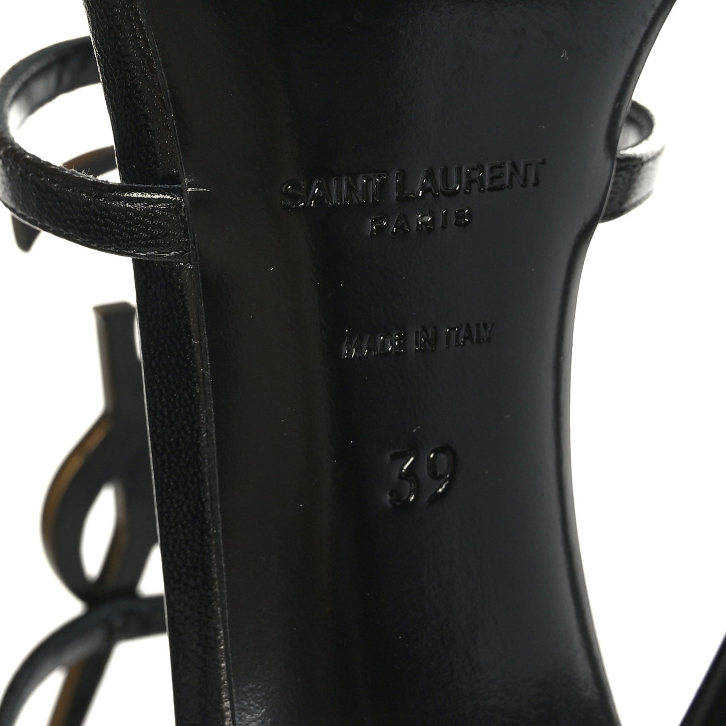 Calfskin Cassandra 110 Sandals 39 Black Gold