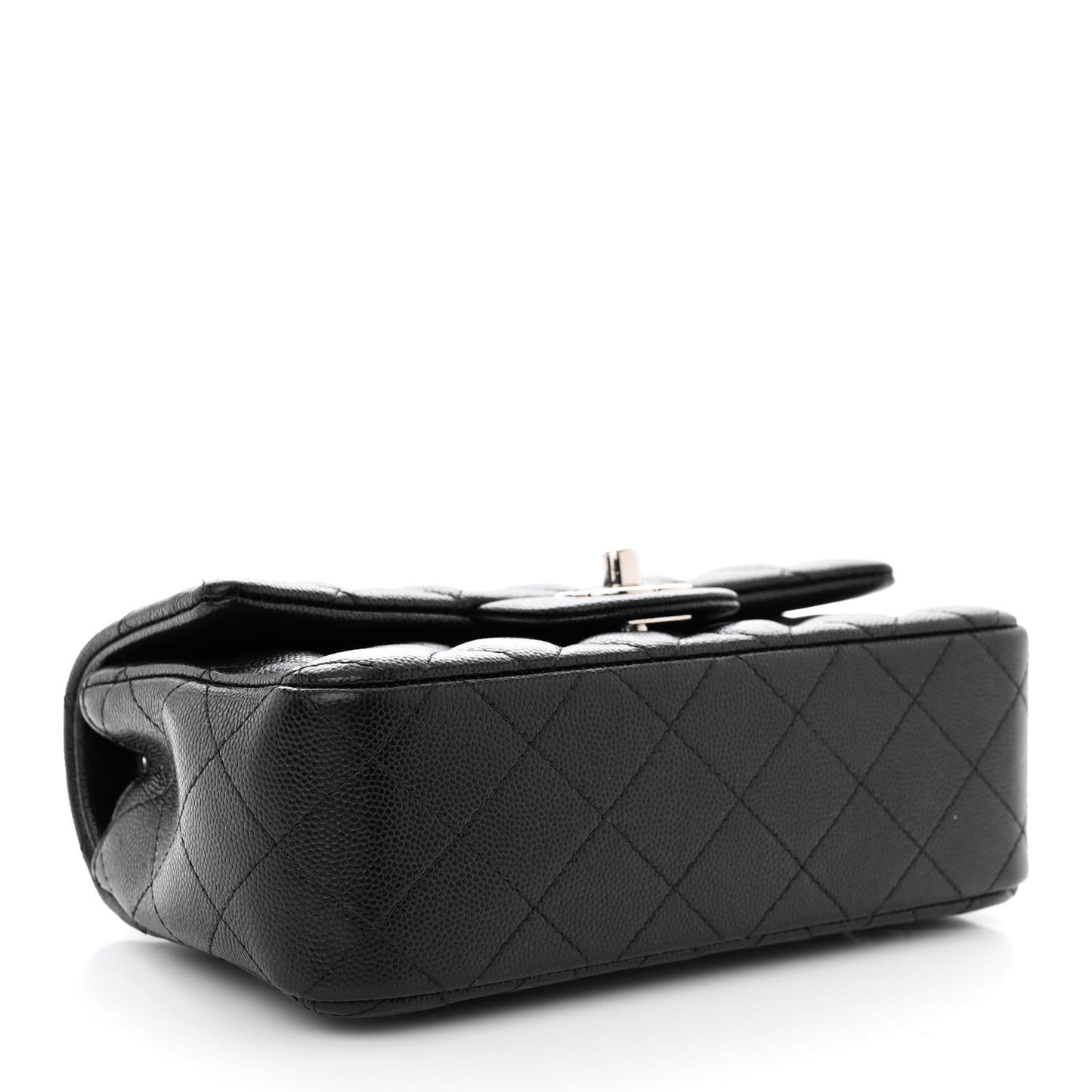Caviar Quilted Mini Rectangular Flap Black