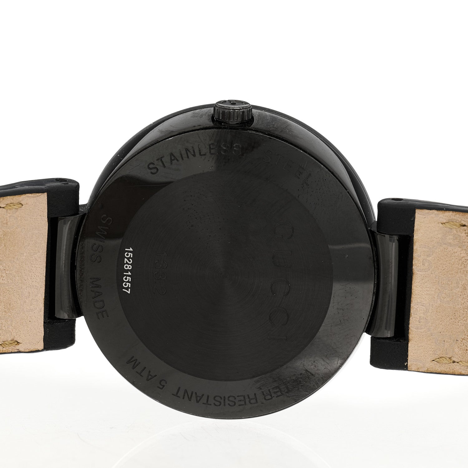 Gucci Stainless Steel Calfskin 42mm Interlocking Web G Quartz Watch Black 4 of 4
