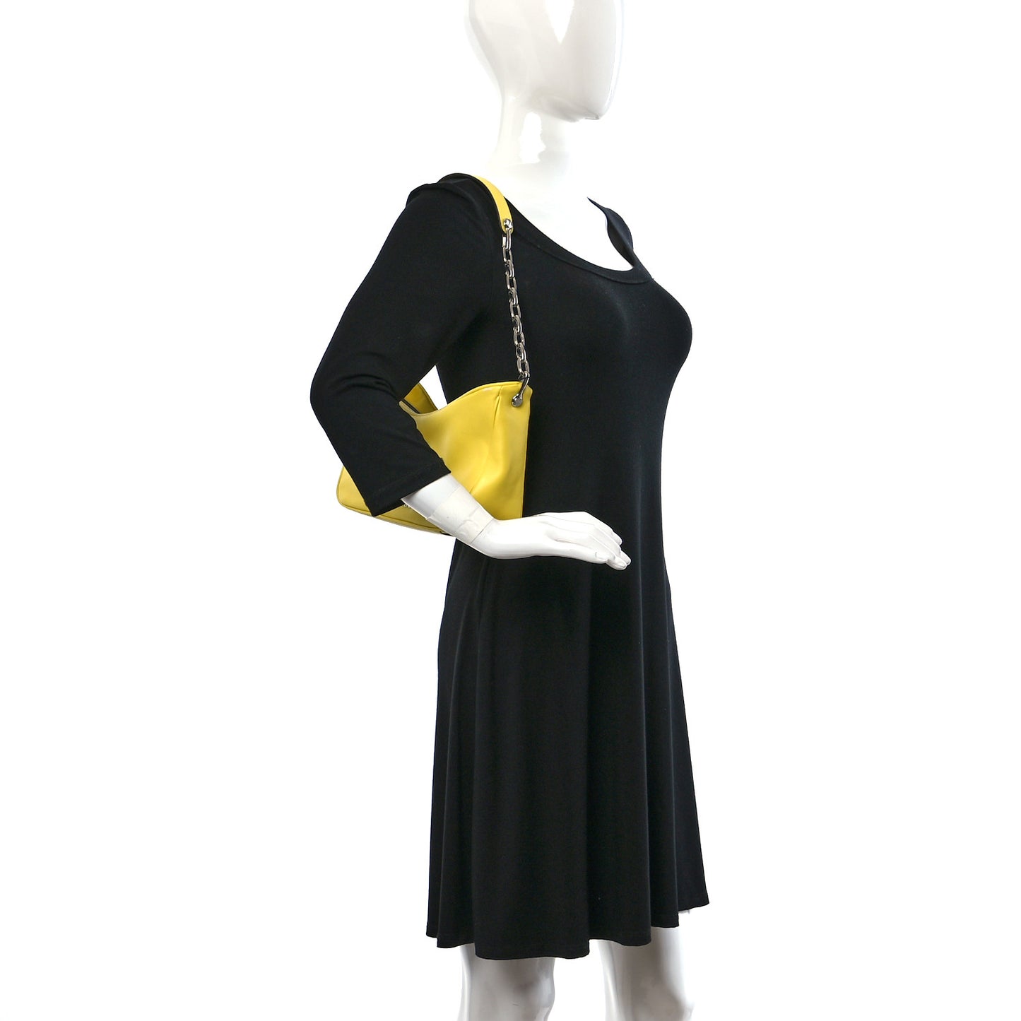 Calfskin Tempo Baguette Shoulder Bag Meadowlark