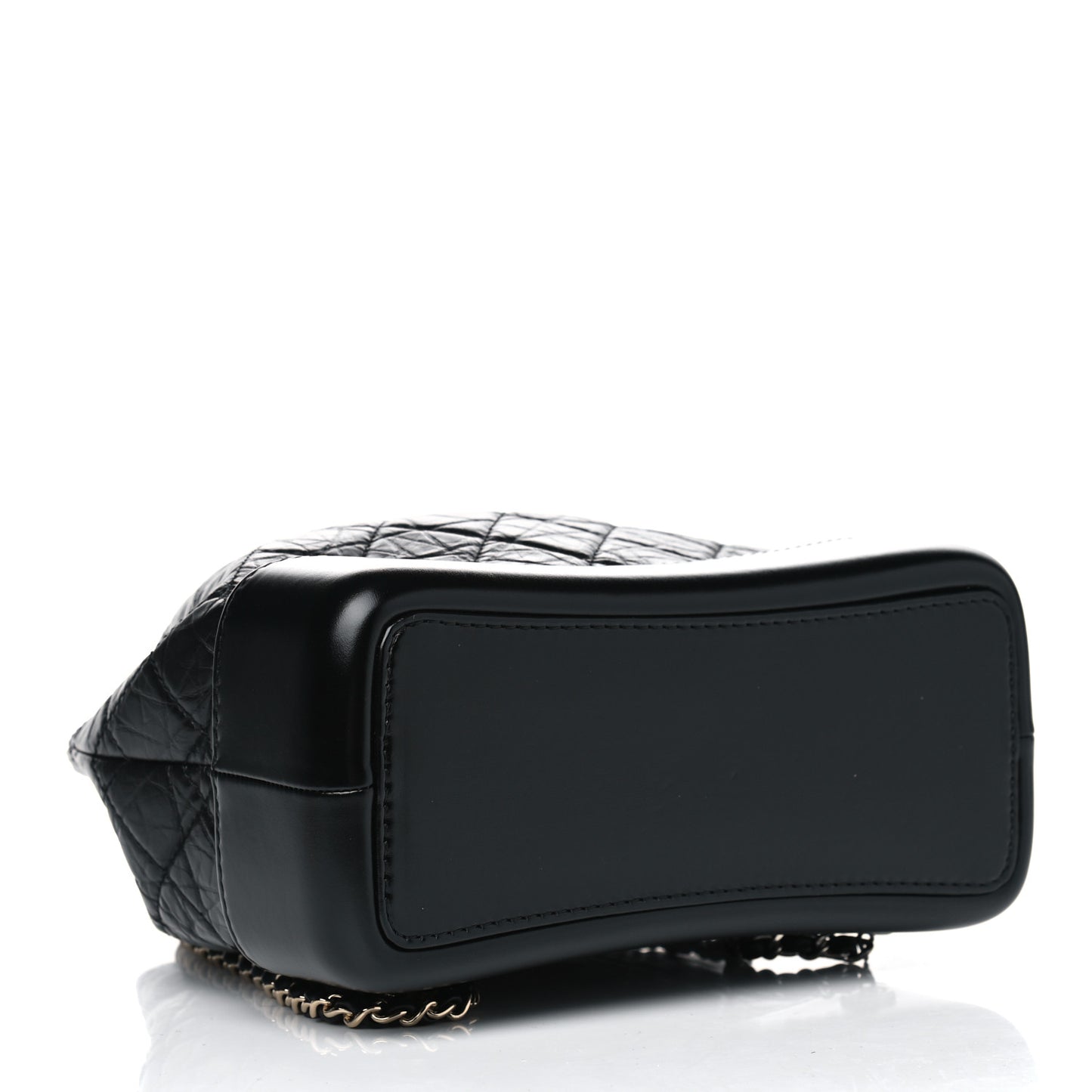 Aged Calfskin Quilted Small Gabrielle Backpack Black