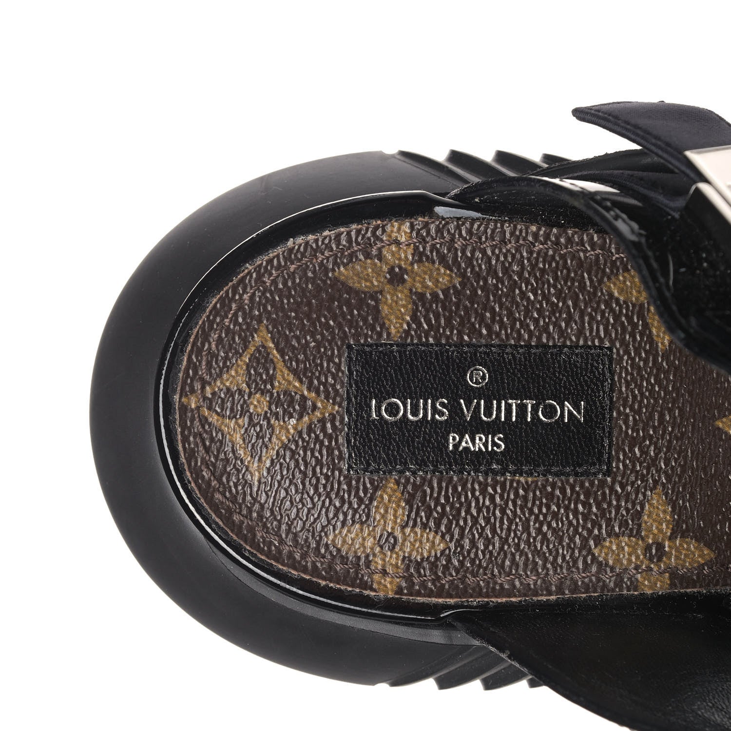 Louis Vuitton Patent Monogram Sandals 36 Black 12 of 13