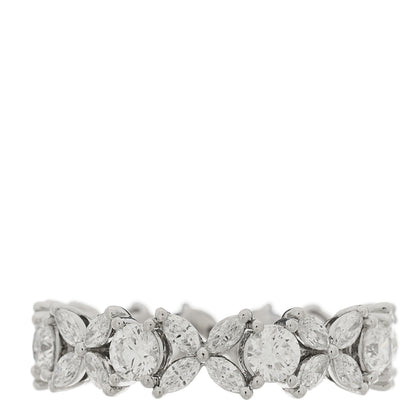 Tiffany Platinum Diamond Victoria Alternating Band Ring 53 6.5 3 of 5