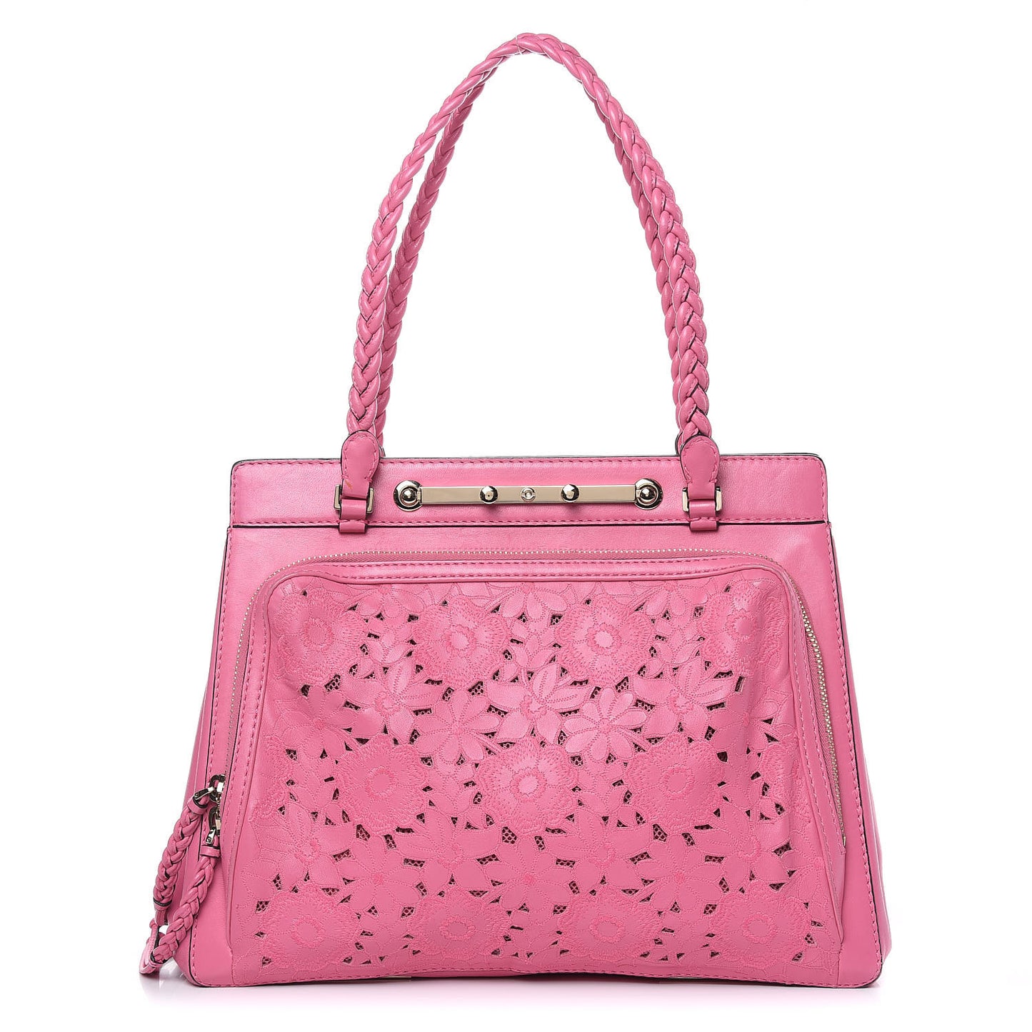 Vitello Lace Demetra Satchel Pink