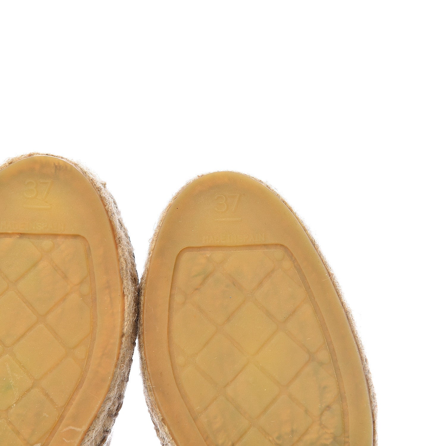 Chanel Lambskin CC Espadrilles 37 Beige Black 8 of 12