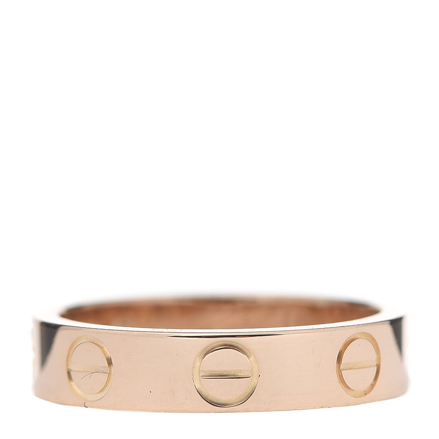 Cartier 18K Pink Gold 3.5mm LOVE Wedding Band Ring 45 3.25 1 of 5