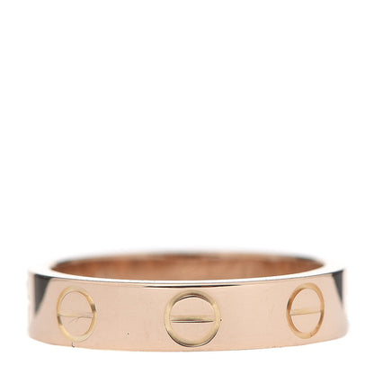 Cartier 18K Pink Gold 3.5mm LOVE Wedding Band Ring 45 3.25 1 of 5