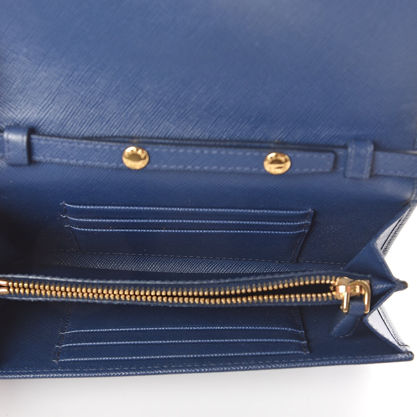 Saffiano Fiocco Bow Flap Wallet Bleuette