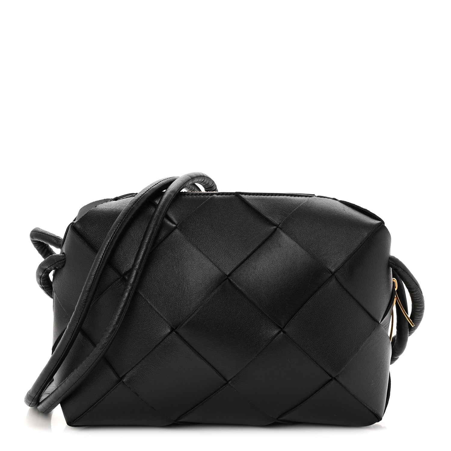 Bottega Veneta Lambskin Maxi Intrecciato Small Cassette Camera Bag