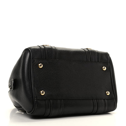 MCM Grained Calfskin Studded Boston Bag Black 4 of 9