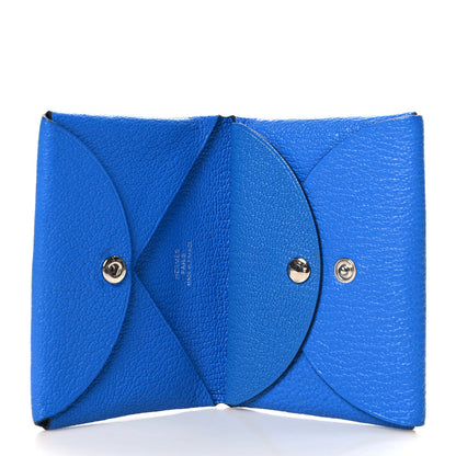Hermes Chevre Mysore Calvi Duo Card Case Bleu Hydra 5 of 6