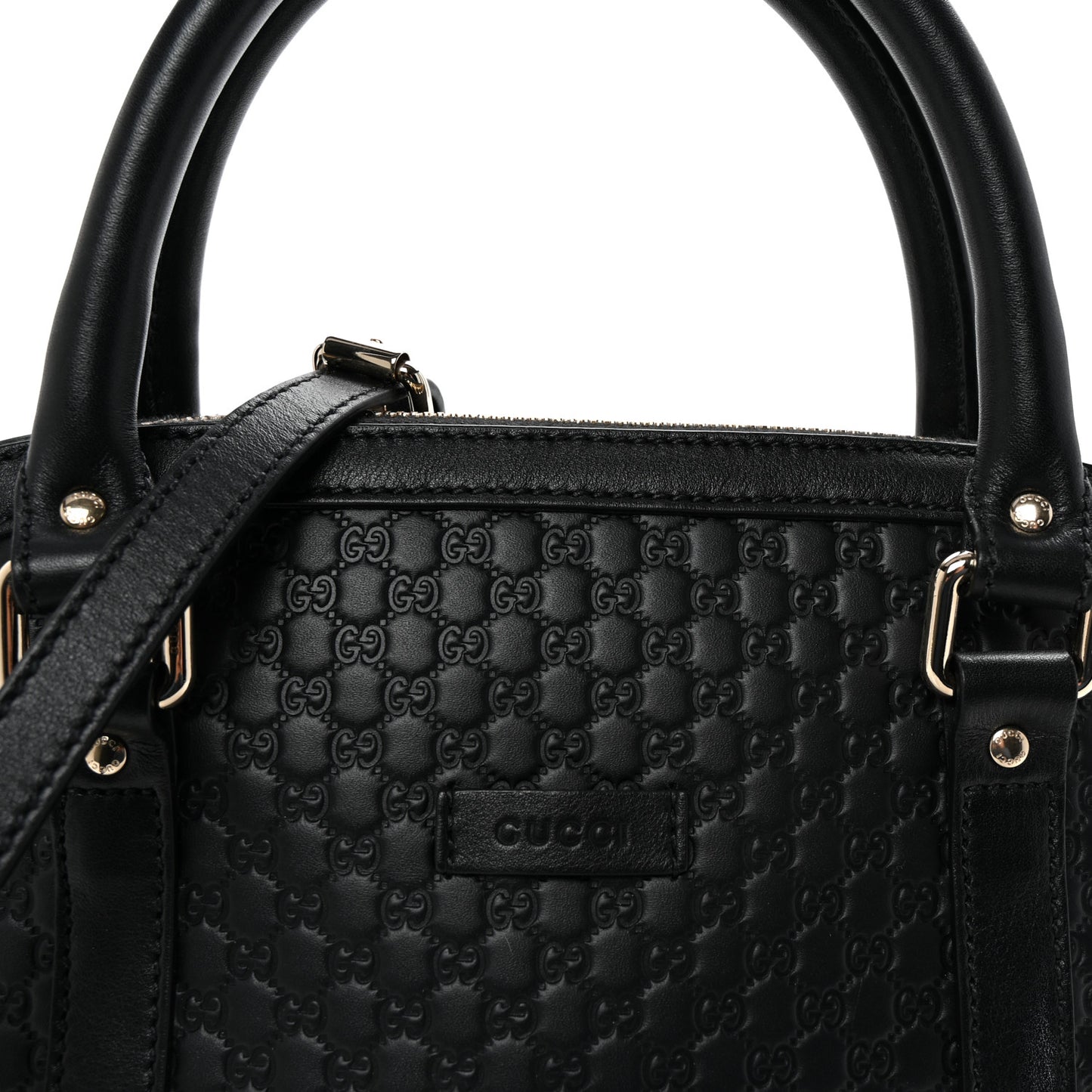 Microguccissima Medium Dome Bag Black