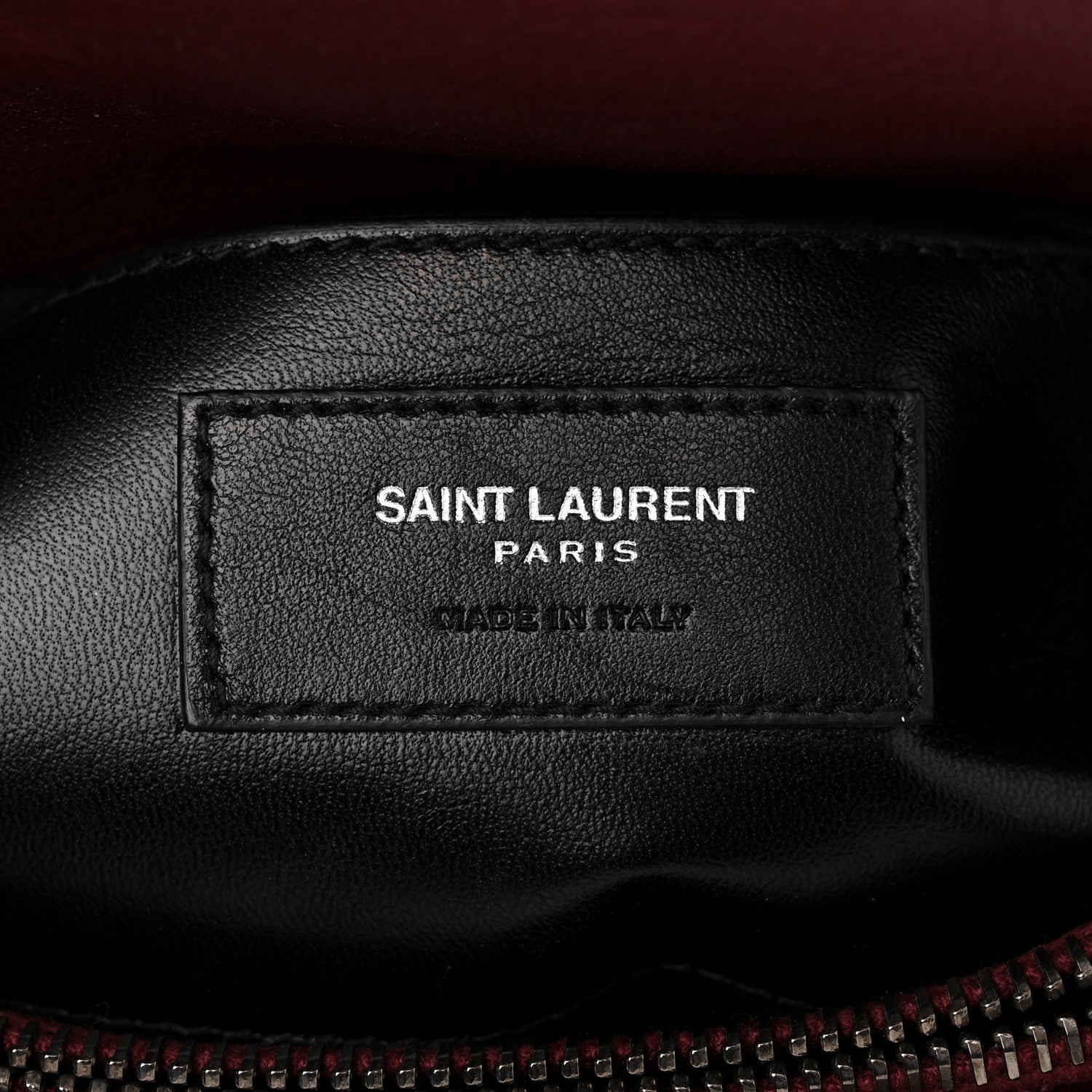 Saint Laurent Calfskin Matelasse Diamond Quilted Monogram Medium College Bag Bordeaux 6 of 10