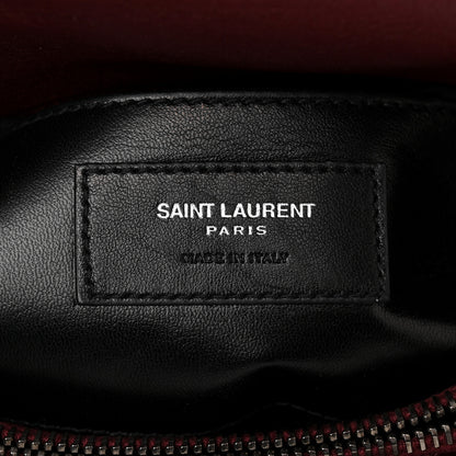 Saint Laurent Calfskin Matelasse Diamond Quilted Monogram Medium College Bag Bordeaux 6 of 10