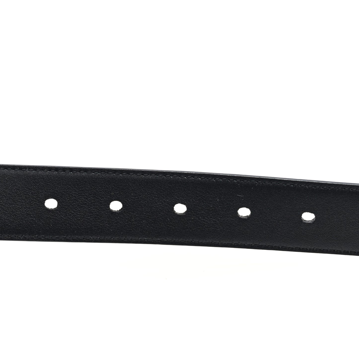 Grained Calfskin Monogram Cassandre Square Buckle Belt 85 34 Black