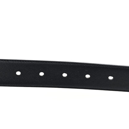 Saint Laurent Grained Calfskin Monogram Cassandre Square Buckle Belt 85 34 Black 5 of 5