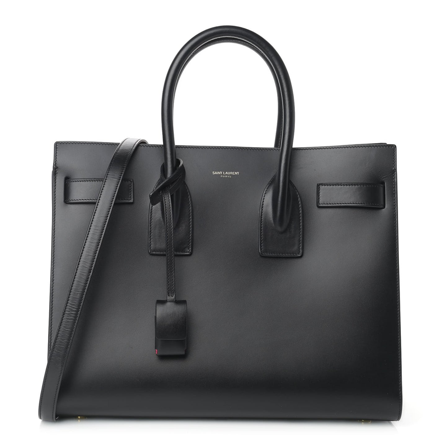 Calfskin Small Sac De Jour Black Fuchsia
